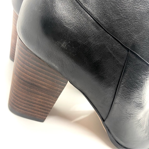 BLACK Cassidy Bootie Ankle Boot Block Heel - Picture 7 of 12